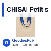 CHISAI Petit sac en coton 140 gr/m² - Miniature 3