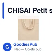 CHISAI Petit sac en coton 140 gr/m² - Miniature 5