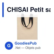 CHISAI Petit sac en coton 140 gr/m² - Miniature 9