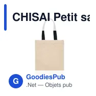 CHISAI Petit sac en coton 140 gr/m² - Miniature 10