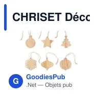 CHRISET Décorations de Noël en bois - Miniature 1