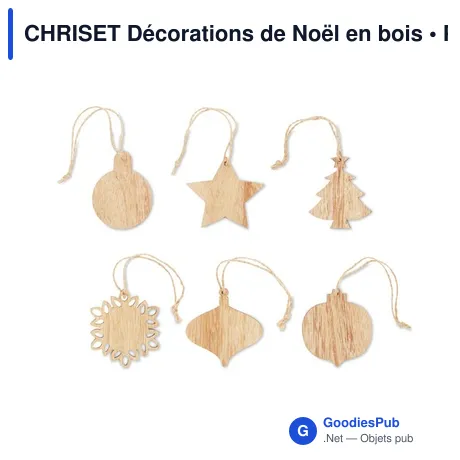 CHRISET Décorations de Noël en bois