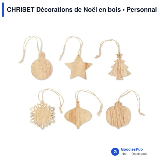 CHRISET Décorations de Noël en bois - Image 1