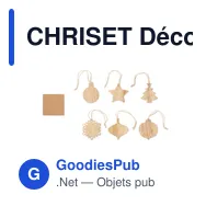 CHRISET Décorations de Noël en bois - Miniature 2