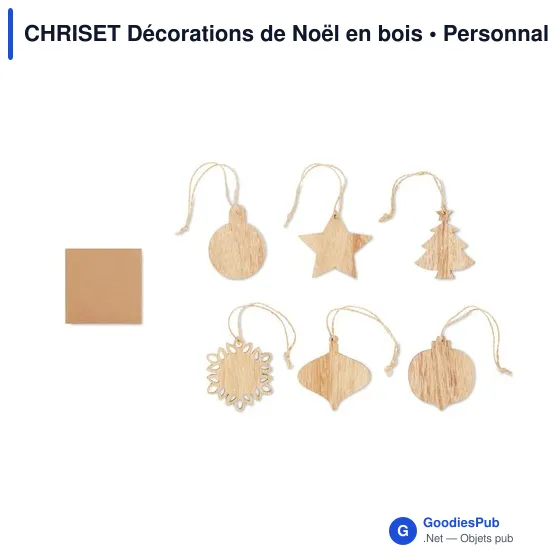 CHRISET Décorations de Noël en bois - Image 2