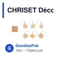 CHRISET Décorations de Noël en bois - Miniature 5