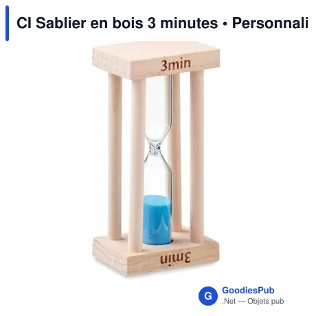 CI Sablier en bois 3 minutes