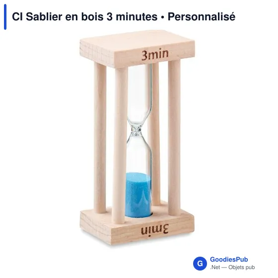 CI Sablier en bois 3 minutes - Image 1