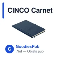 CINCO Carnet A5 en PU avec pochette - Miniature 1