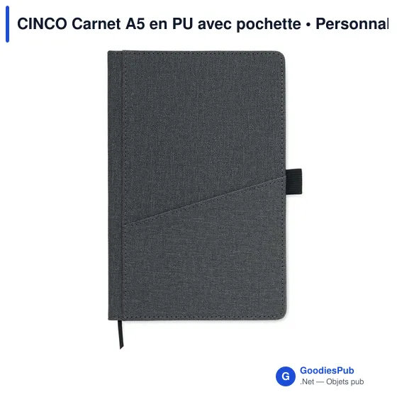 CINCO Carnet A5 en PU avec pochette - Image 11