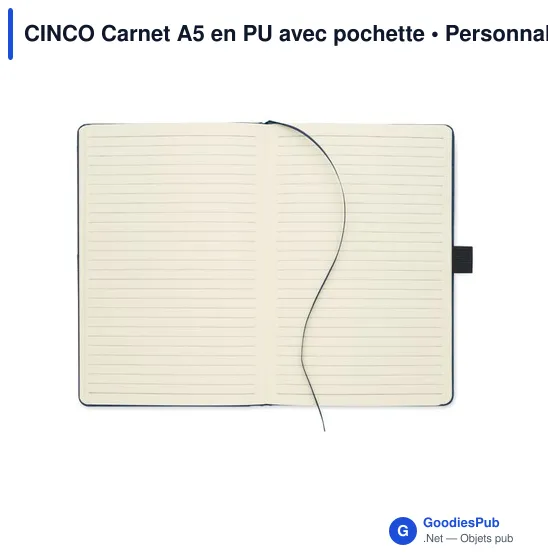 CINCO Carnet A5 en PU avec pochette - Image 3
