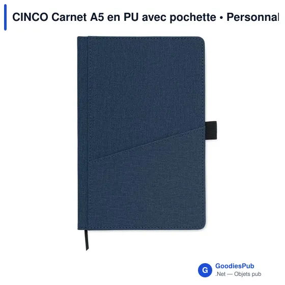 CINCO Carnet A5 en PU avec pochette - Image 4