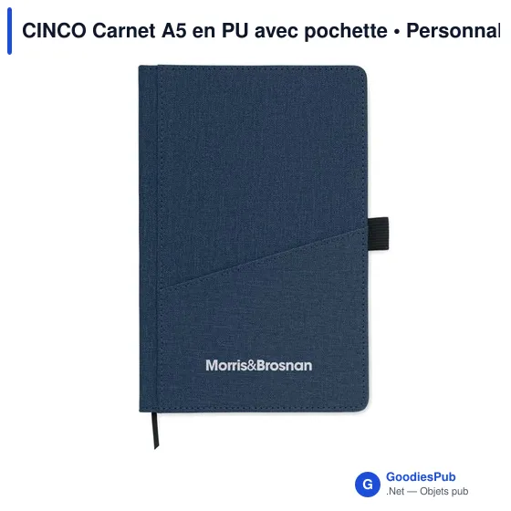 CINCO Carnet A5 en PU avec pochette - Image 5