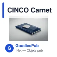 CINCO Carnet A5 en PU avec pochette - Miniature 6