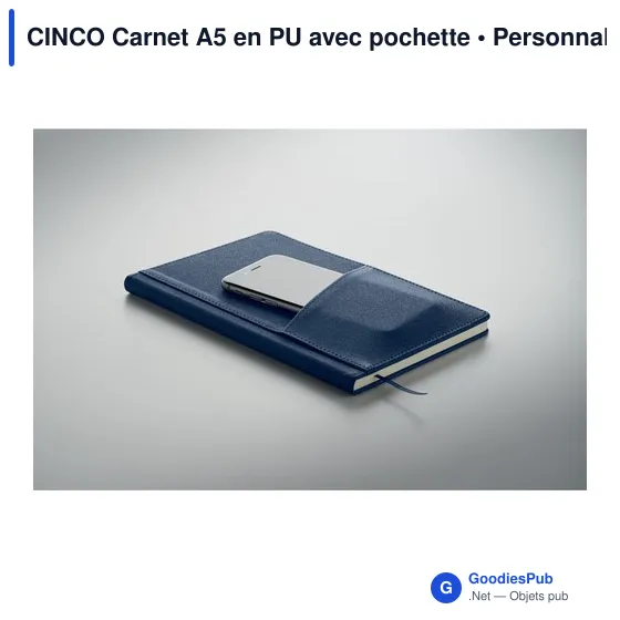 CINCO Carnet A5 en PU avec pochette - Image 6