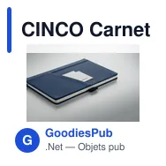CINCO Carnet A5 en PU avec pochette - Miniature 7