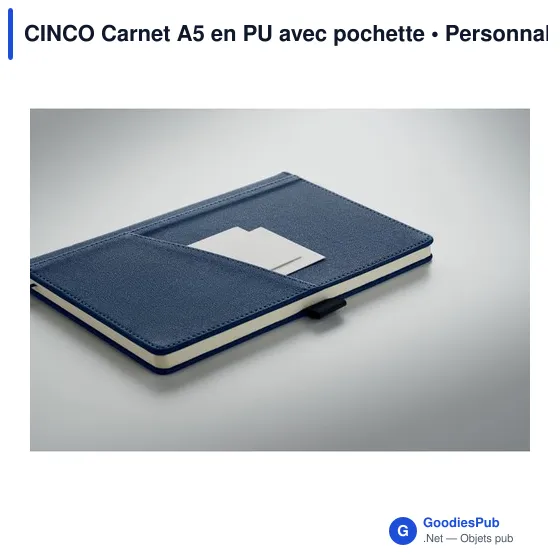 CINCO Carnet A5 en PU avec pochette - Image 7