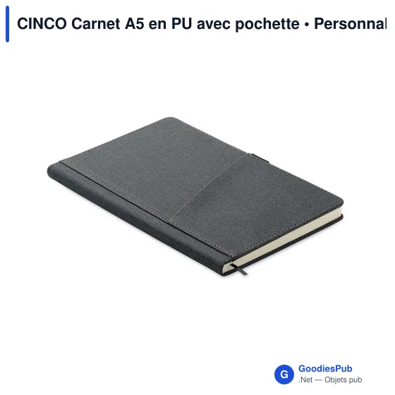 CINCO Carnet A5 en PU avec pochette - Image 8