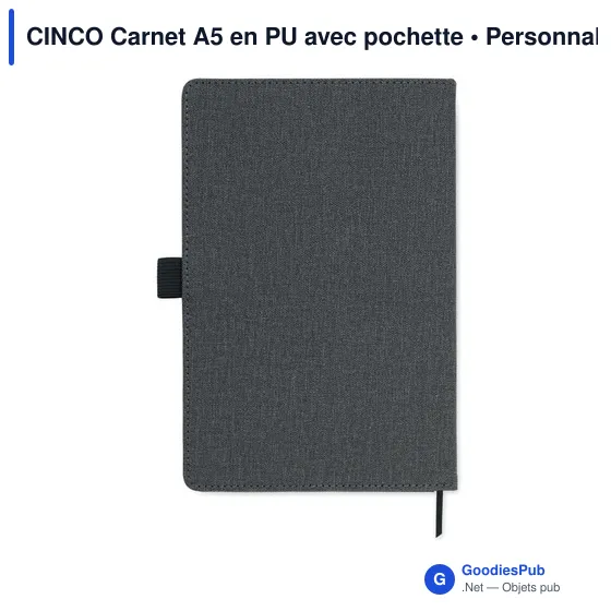 CINCO Carnet A5 en PU avec pochette - Image 9