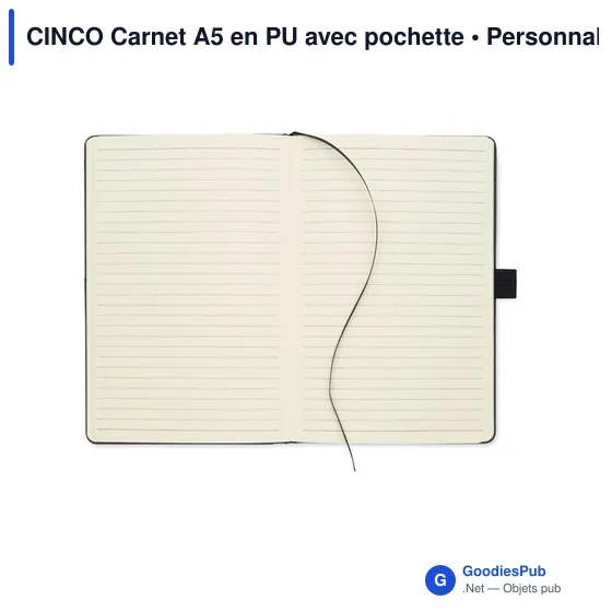 CINCO Carnet A5 en PU avec pochette - Image 10