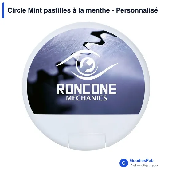 Pastilles à la menthe personnalisables en boîte distributrice - Circle Mintavec logo - Image 5