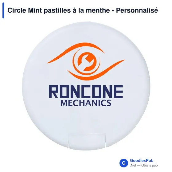 Pastilles à la menthe personnalisables en boîte distributrice - Circle Mintavec logo - Image 6