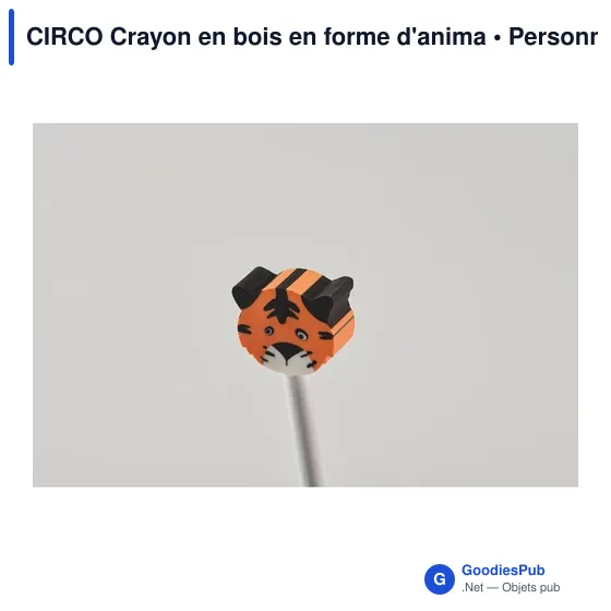 Crayon en bois personnalisable en forme d'animal avec logo - Image 11