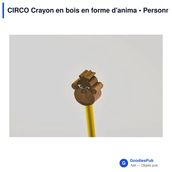Crayon en bois personnalisable en forme d'animal avec logo - Image 5