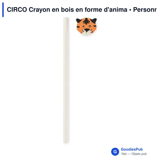 Crayon en bois personnalisable en forme d'animal avec logo - Image 7