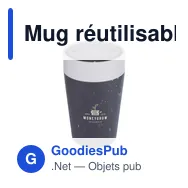 Mug réutilisable personnalisable Circular&Co avec logo - Miniature 1