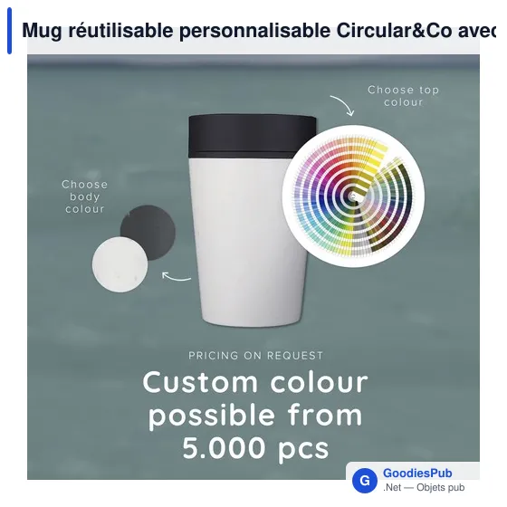 Mug réutilisable personnalisable Circular&Co avec logo - Image 5