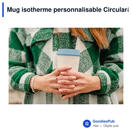 Mug isotherme personnalisable Circular&Co Recycled Now Cup 340 ml avec logo