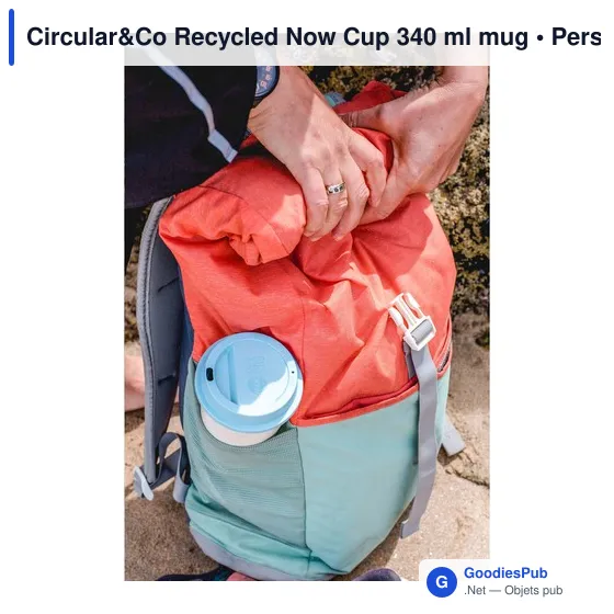 Mug isotherme personnalisable Circular&Co Recycled Now Cup 340 ml avec logo - Image 2