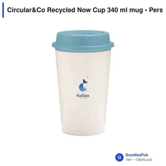 Mug isotherme personnalisable Circular&Co Recycled Now Cup 340 ml avec logo - Image 3