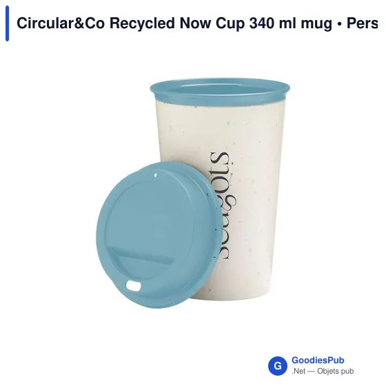 Mug isotherme personnalisable Circular&Co Recycled Now Cup 340 ml avec logo - Image 4