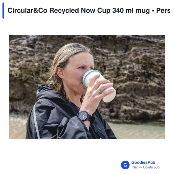 Mug isotherme personnalisable Circular&Co Recycled Now Cup 340 ml avec logo - Image 7