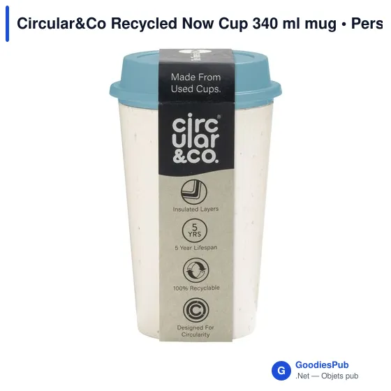 Mug isotherme personnalisable Circular&Co Recycled Now Cup 340 ml avec logo - Image 8