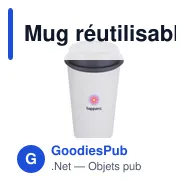 Mug réutilisable personnalisable Circular&Co avec logo - 340 ml - Miniature 1