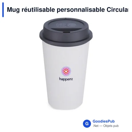 Mug réutilisable personnalisable Circular&Co avec logo - 340 ml