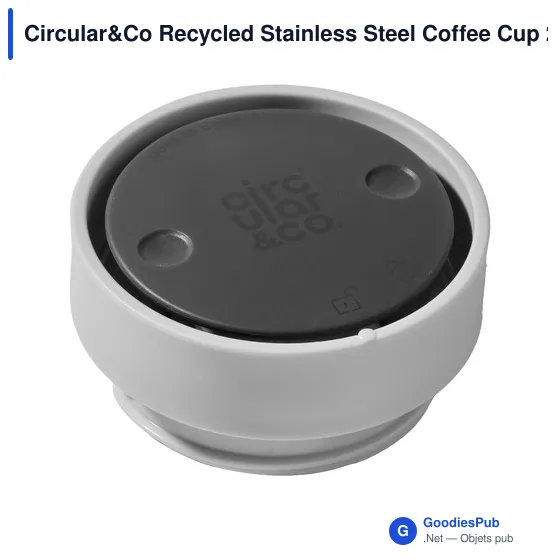 Mug isotherme personnalisable en acier inoxydable recyclé - Circular&Coavec logo - Image 2