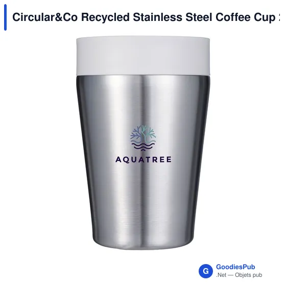 Mug isotherme personnalisable en acier inoxydable recyclé - Circular&Coavec logo - Image 6