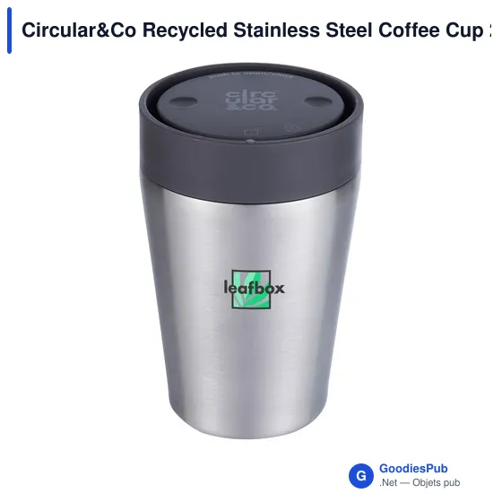 Mug isotherme personnalisable en acier inoxydable recyclé - Circular&Coavec logo - Image 7