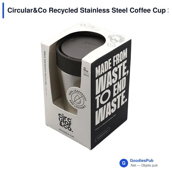 Mug isotherme personnalisable en acier inoxydable recyclé - Circular&Coavec logo - Image 9