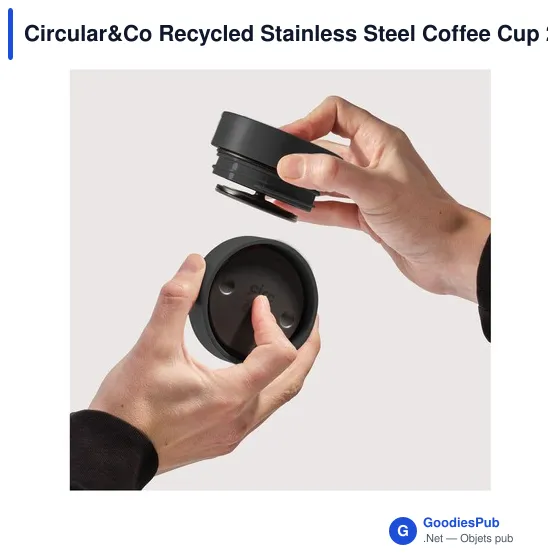 Mug isotherme personnalisable en acier inoxydable recyclé - Circular&Coavec logo - Image 10