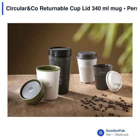 Gobelet réutilisable personnalisable avec logo - Circular&Co 340 ml - Image 4