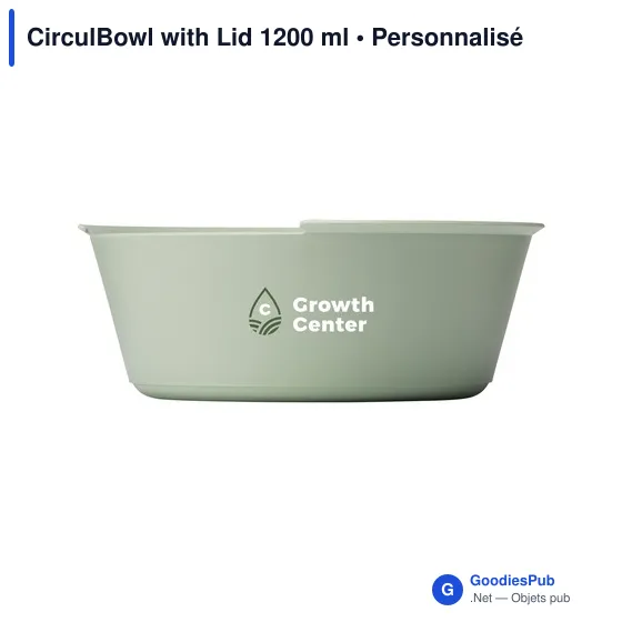 Bol alimentaire personnalisable CirculBowl avec couvercle - 1200 mlavec logo - Image 10