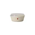 Variante beige chiné - Bol alimentaire personnalisable CirculBowl avec couvercle - 1200 mlavec logo