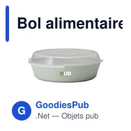 Bol alimentaire personnalisable CirculBowl avec couvercle - 800 mlavec logo - Miniature 1