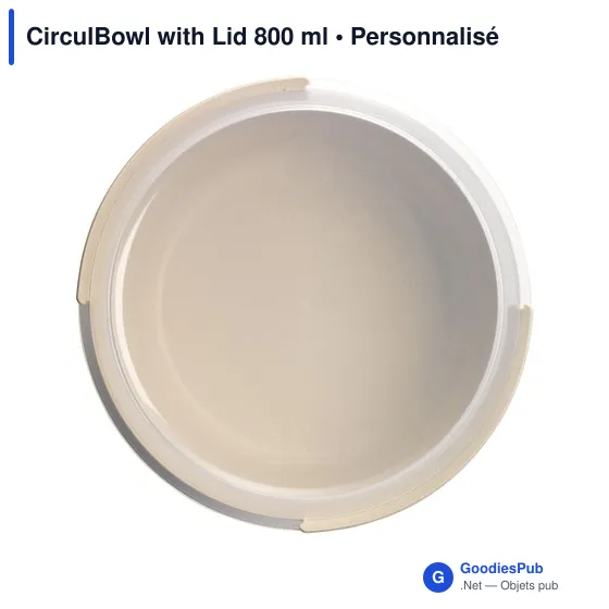 Bol alimentaire personnalisable CirculBowl avec couvercle - 800 mlavec logo - Image 11