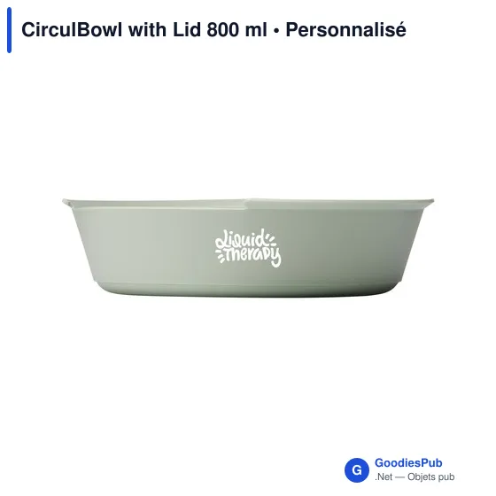 Bol alimentaire personnalisable CirculBowl avec couvercle - 800 mlavec logo - Image 3